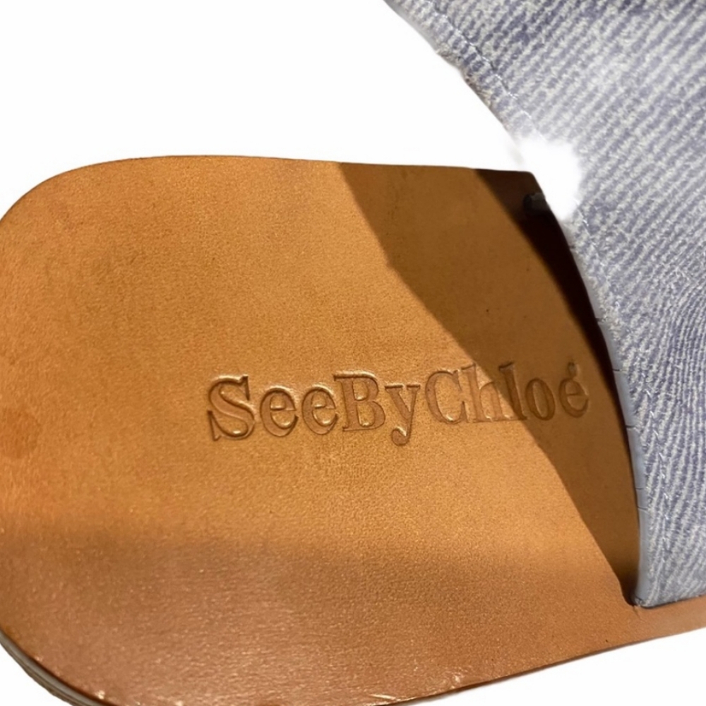 **HP** SEE BY CHLOE Denim Sandals - Picture 7 of 10